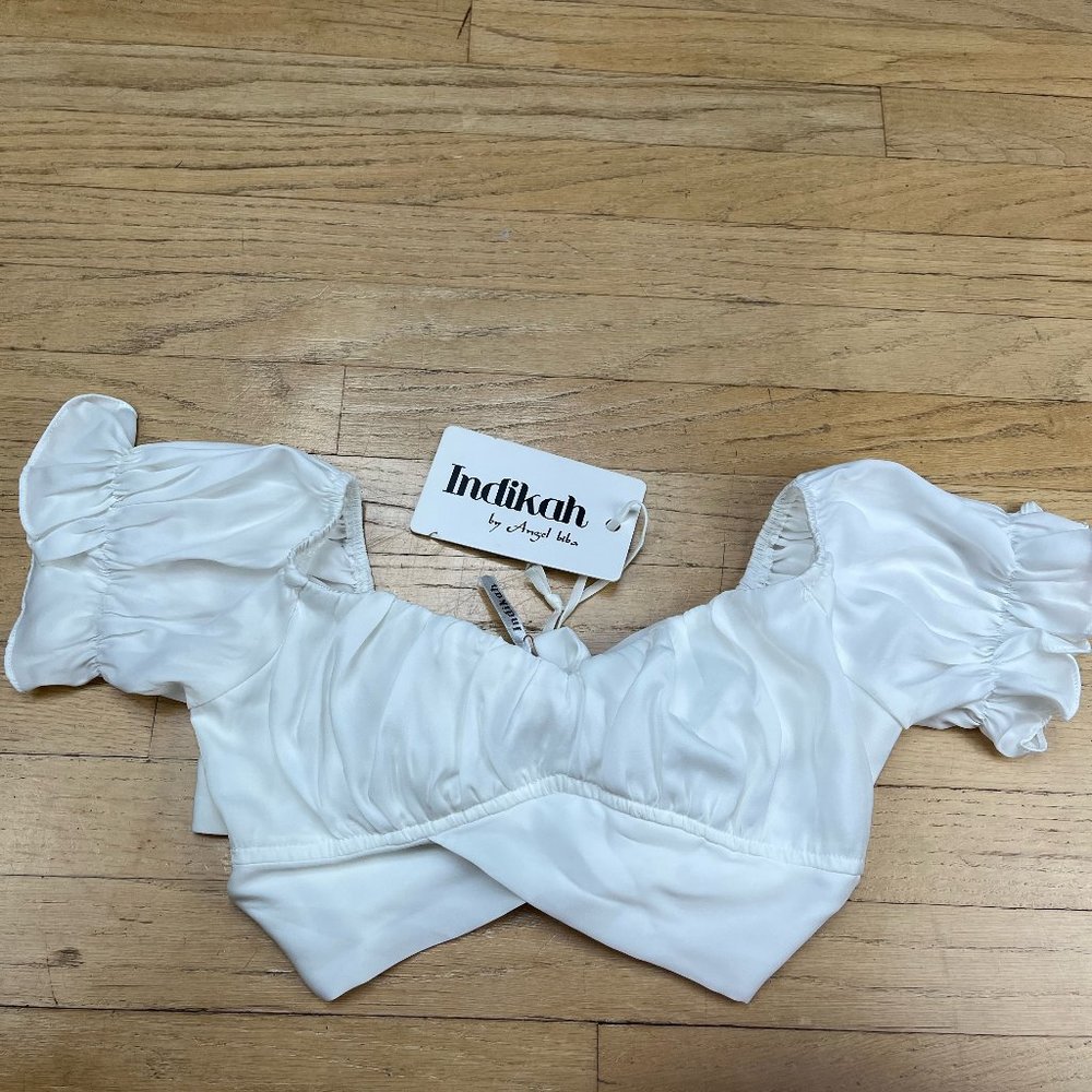 Indikah White Crop Top
